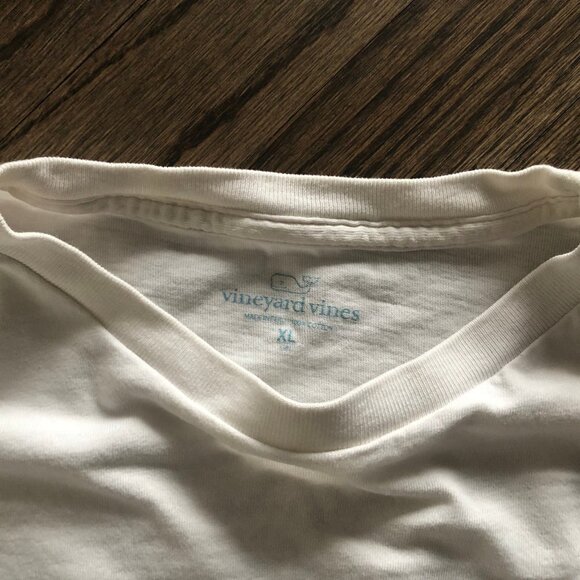 Vineyard Vines White Long Sleeve Logo T Shirt Size M - Picture 3 of 4